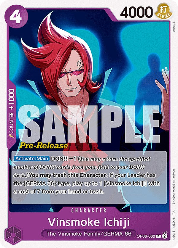 Vinsmoke Ichiji (060) (OP06-060) - [Wings of the Captain Pre-Release Cards] - Trinity Hobby