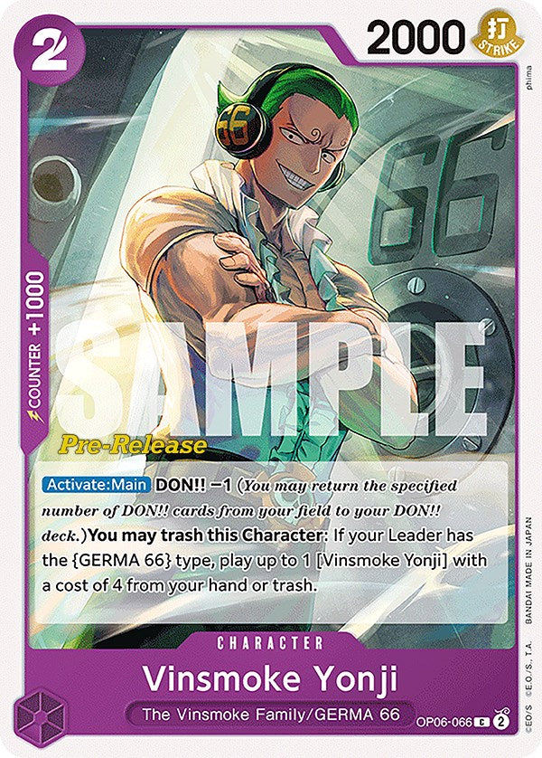 Vinsmoke Yonji (066) (OP06-066) - [Wings of the Captain Pre-Release Cards] - Trinity Hobby