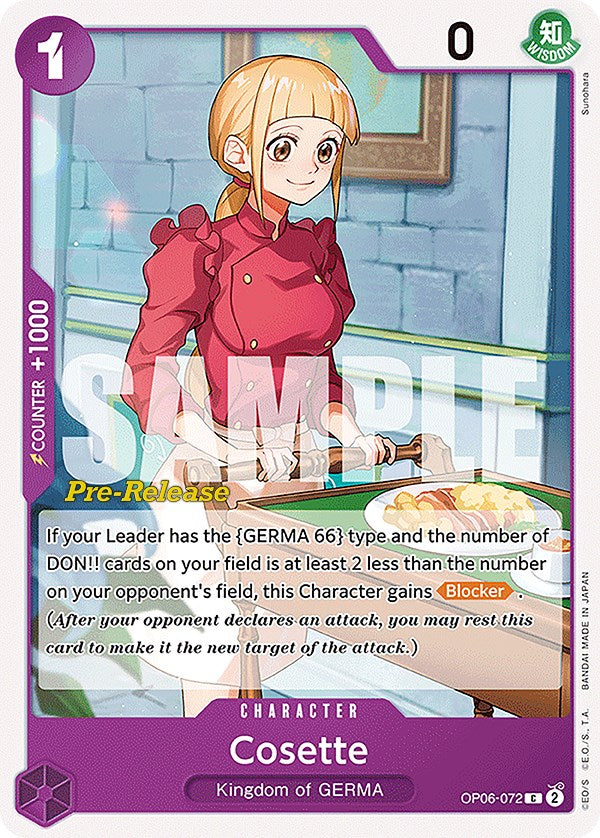 Cosette (OP06-072) - [Wings of the Captain Pre-Release Cards] - Trinity Hobby