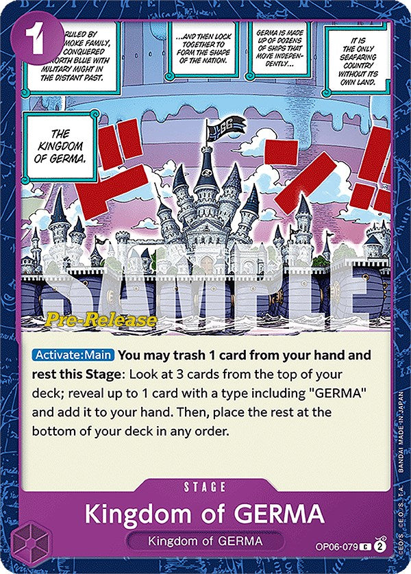 Kingdom of GERMA (OP06-079) - [Wings of the Captain Pre-Release Cards] - Trinity Hobby