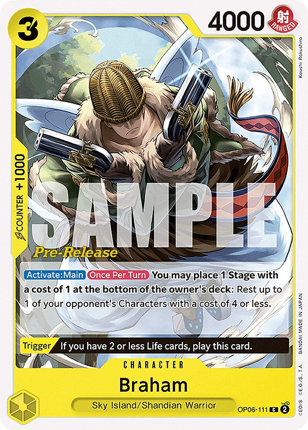 Braham (OP06-111) - [Wings of the Captain Pre-Release Cards] - Trinity Hobby