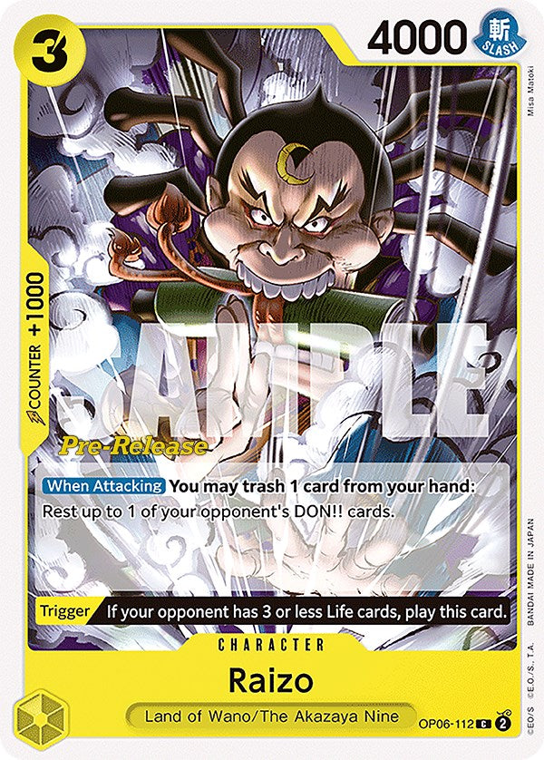 Raizo (OP06-112) - [Wings of the Captain Pre-Release Cards] - Trinity Hobby