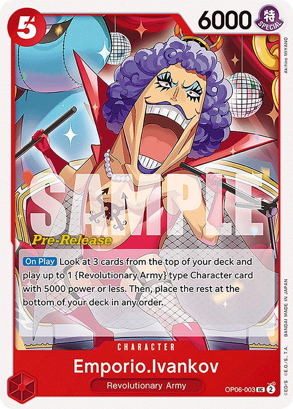 Emporio.Ivankov (OP06-003) - [Wings of the Captain Pre-Release Cards] - Trinity Hobby