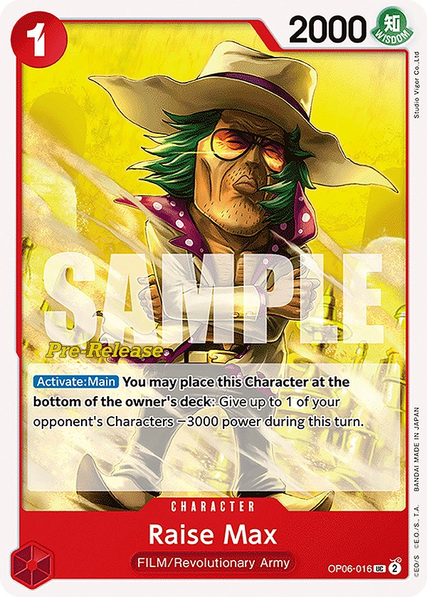 Raise Max (OP06-016) - [Wings of the Captain Pre-Release Cards] - Trinity Hobby
