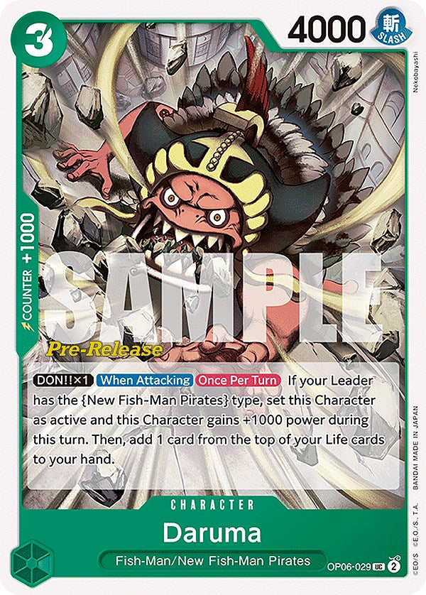 Daruma (OP06-029) - [Wings of the Captain Pre-Release Cards] - Trinity Hobby