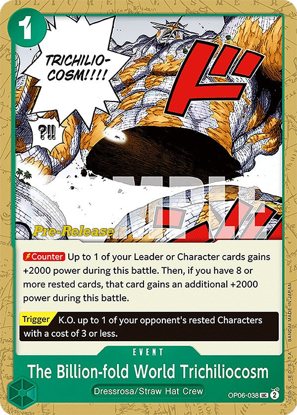 The Billion-fold World Trichiliocosm (OP06-038) - [Wings of the Captain Pre-Release Cards] - Trinity Hobby