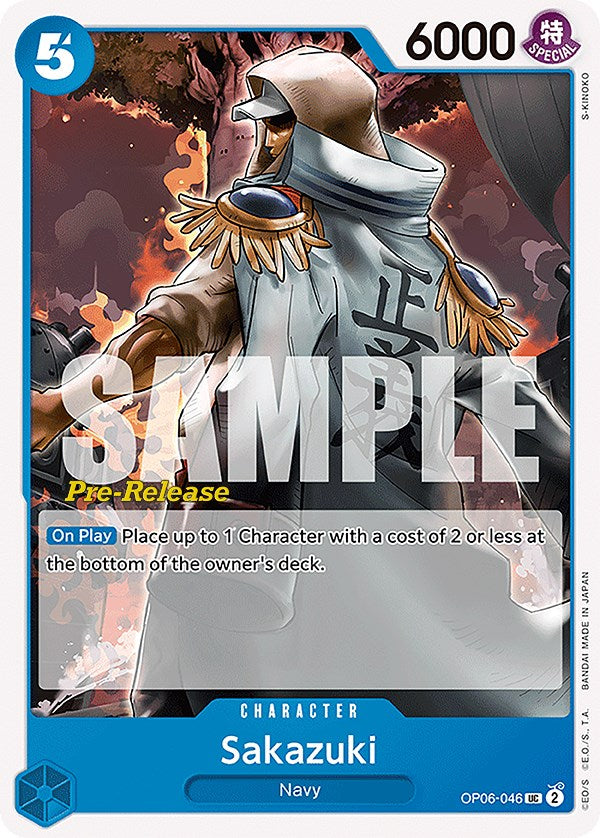 Sakazuki (OP06-046) - [Wings of the Captain Pre-Release Cards] - Trinity Hobby
