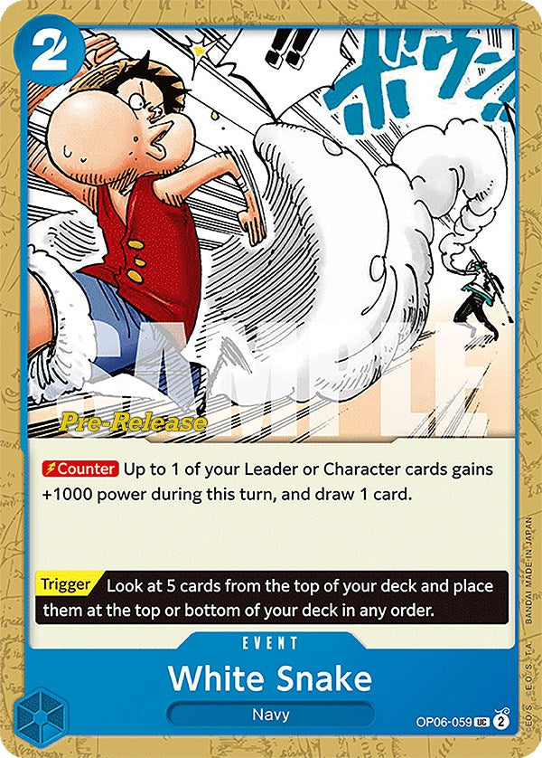 White Snake (OP06-059) - [Wings of the Captain Pre-Release Cards] - Trinity Hobby