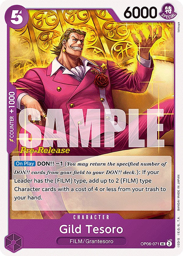 Gild Tesoro (OP06-071) - [Wings of the Captain Pre-Release Cards] - Trinity Hobby