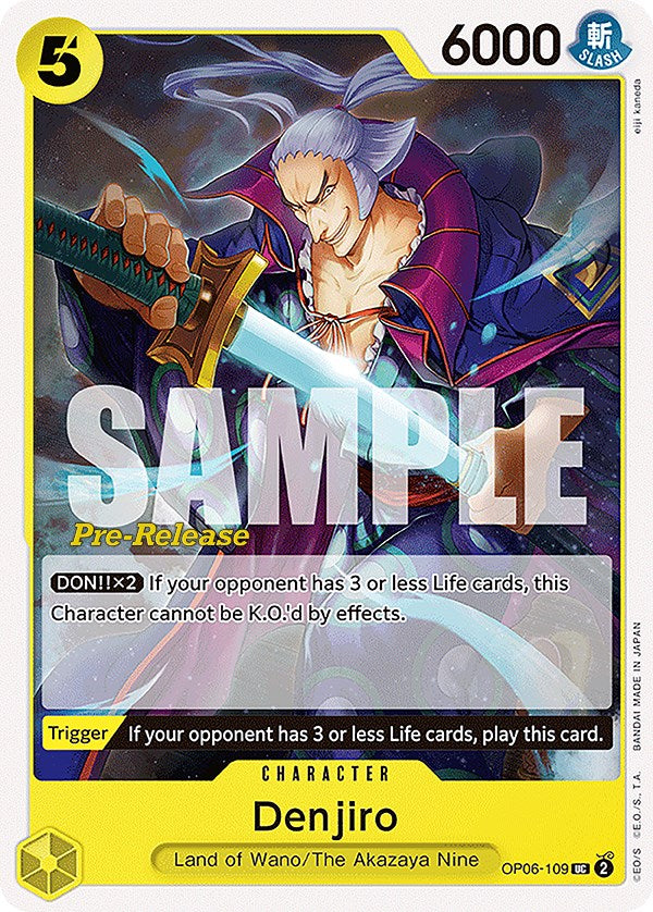 Denjiro (OP06-109) - [Wings of the Captain Pre-Release Cards] - Trinity Hobby