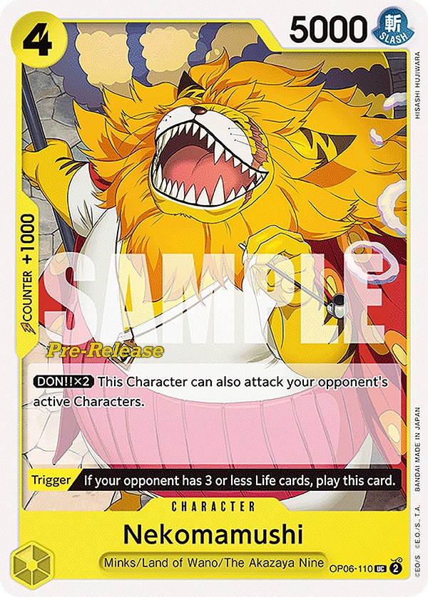 Nekomamushi (OP06-110) - [Wings of the Captain Pre-Release Cards] - Trinity Hobby