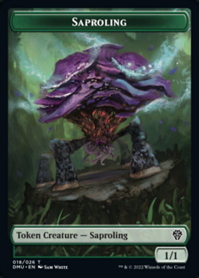 Saproling // Badger Double-Sided Token [Dominaria United Tokens] - Trinity Hobby