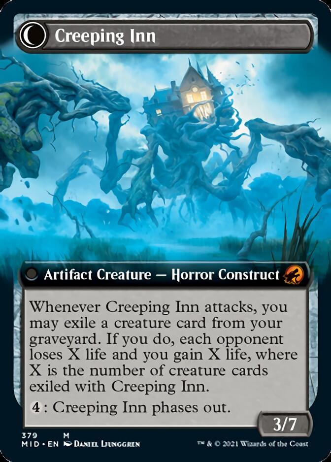 Hostile Hostel // Creeping Inn (Extended Art) [Innistrad: Midnight Hunt] - Trinity Hobby