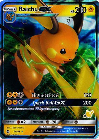 Raichu GX (20/68) (Pikachu Stamp #60) [Battle Academy 2020] - Trinity Hobby