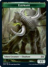 Elephant // Tuktuk the Returned Double-Sided Token [Double Masters Tokens] - Trinity Hobby