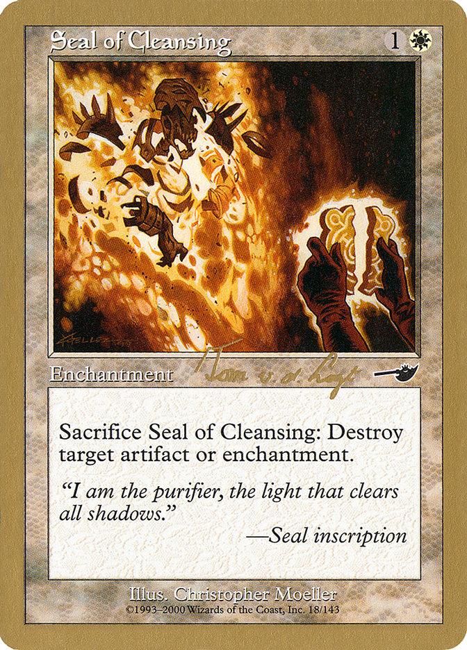 Seal of Cleansing (Tom van de Logt) [World Championship Decks 2000] - Trinity Hobby