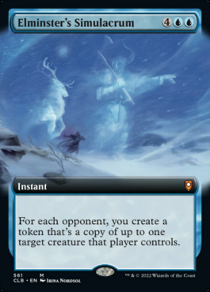 Elminster's Simulacrum (Extended Art) [Commander Legends: Battle for Baldur's Gate] - Trinity Hobby