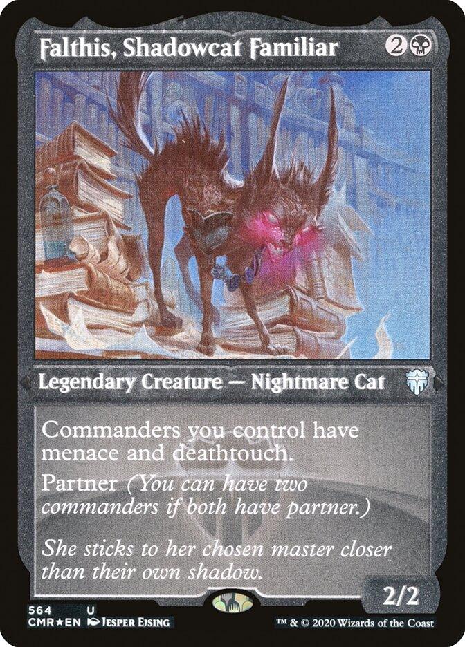Falthis, Shadowcat Familiar (Etched) [Commander Legends] - Trinity Hobby