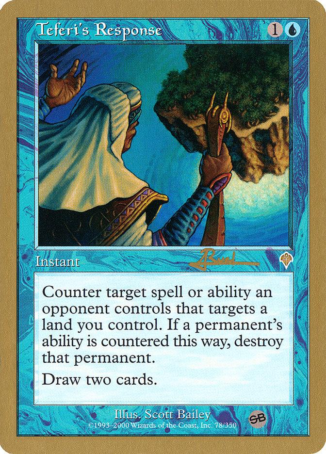 Teferi's Response (Antoine Ruel) (SB) [World Championship Decks 2001] - Trinity Hobby