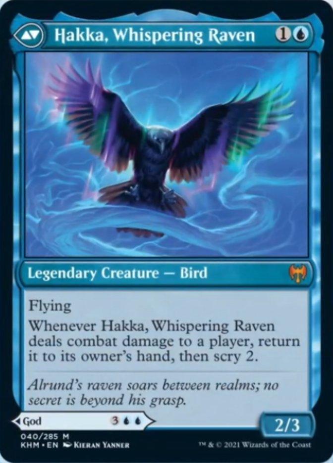 Alrund, God of the Cosmos // Hakka, Whispering Raven [Kaldheim] - Trinity Hobby