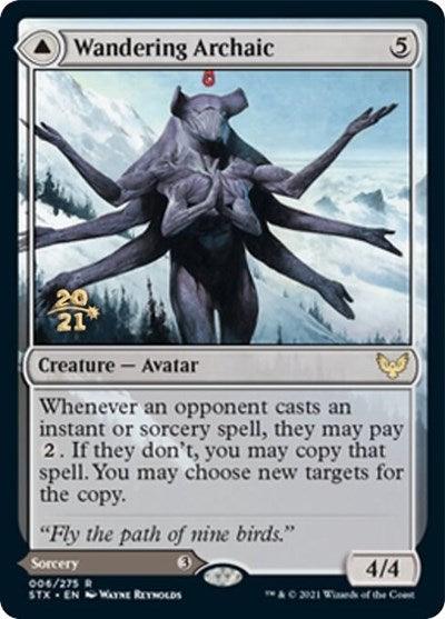 Wandering Archaic // Explore the Vastlands [Strixhaven: School of Mages Prerelease Promos] - Trinity Hobby