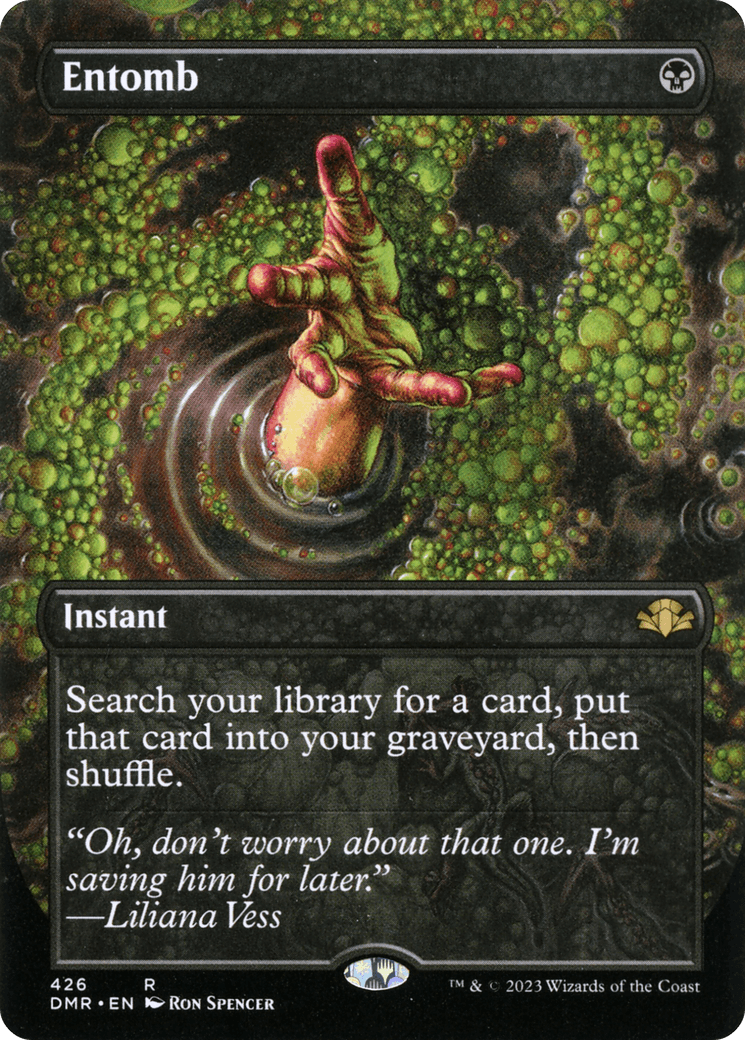 Entomb (Borderless Alternate Art) [Dominaria Remastered] - Trinity Hobby