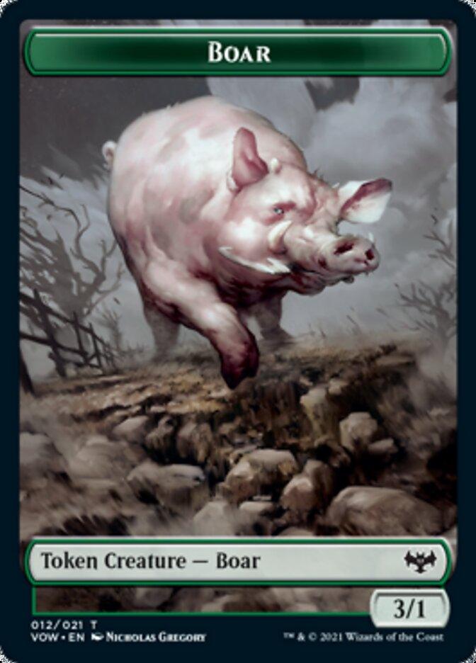 Copy // Boar Double-Sided Token [Innistrad: Crimson Vow Tokens] - Trinity Hobby