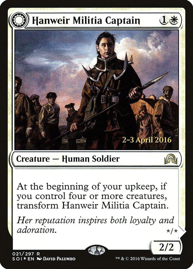 Hanweir Militia Captain // Westvale Cult Leader [Shadows over Innistrad Prerelease Promos] - Trinity Hobby