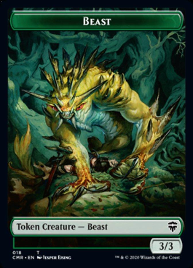 Beast (18) // Beast (19) Double-Sided Token [Commander Legends Tokens] - Trinity Hobby