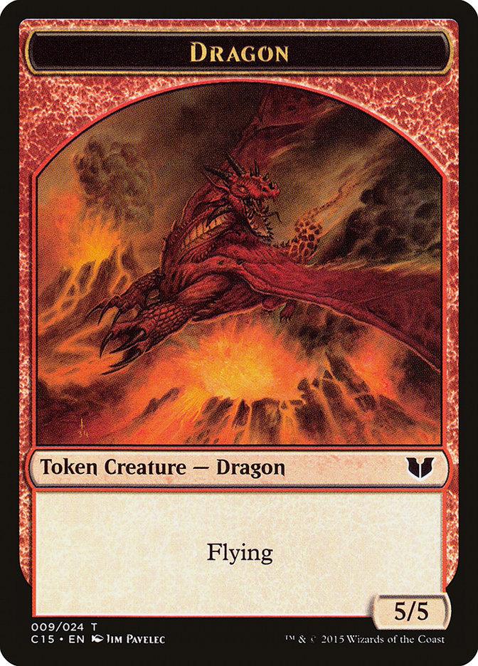 Dragon // Dragon Double-Sided Token [Commander 2015 Tokens] - Trinity Hobby