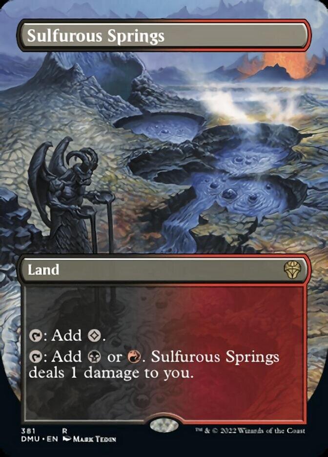 Sulfurous Springs (Borderless Alternate Art) [Dominaria United] - Trinity Hobby