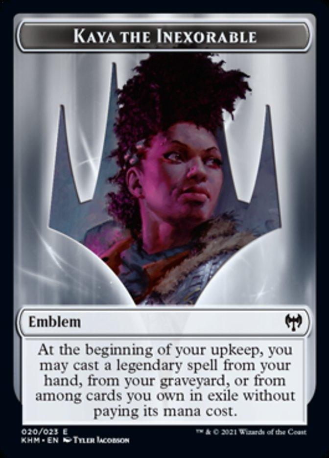 Kaya the Inexorable Emblem [Kaldheim Tokens] - Trinity Hobby