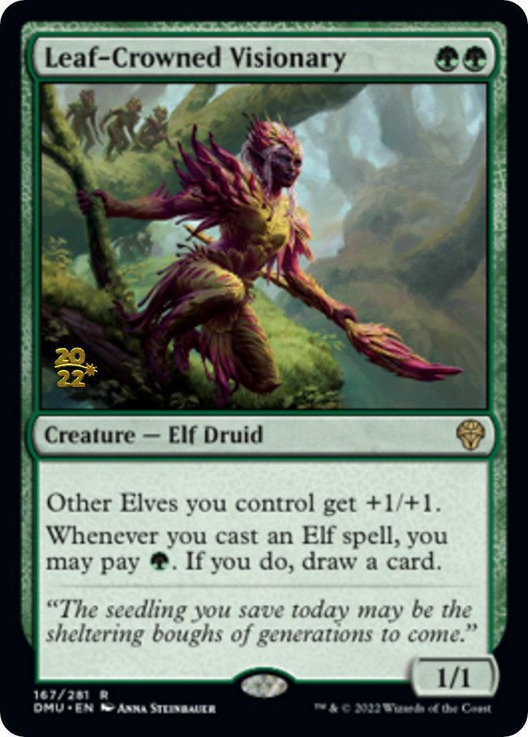 Leaf-Crowned Visionary [Dominaria United Prerelease Promos] - Trinity Hobby
