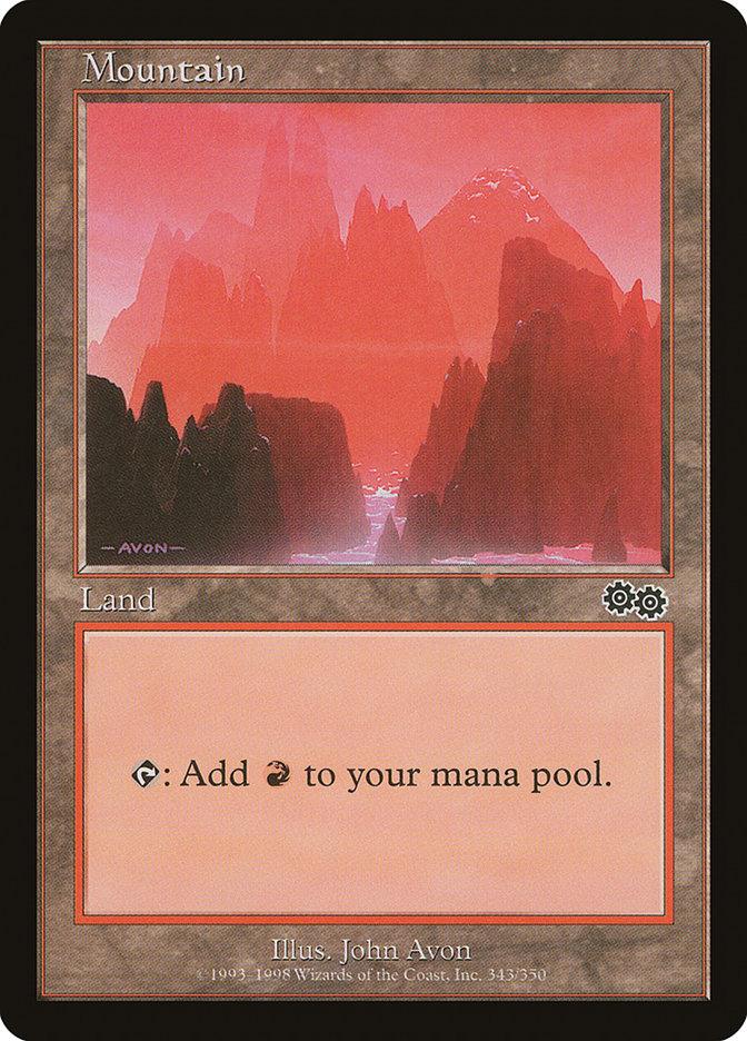 Mountain (343) [Urza's Saga] - Trinity Hobby