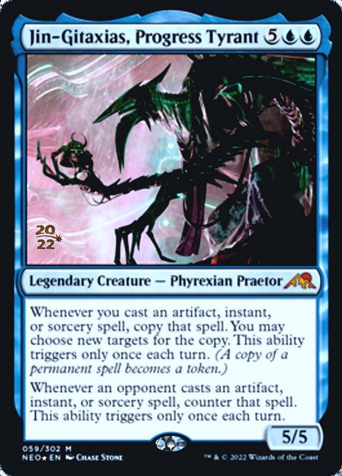 Jin-Gitaxias, Progress Tyrant [Kamigawa: Neon Dynasty Prerelease Promos] - Trinity Hobby
