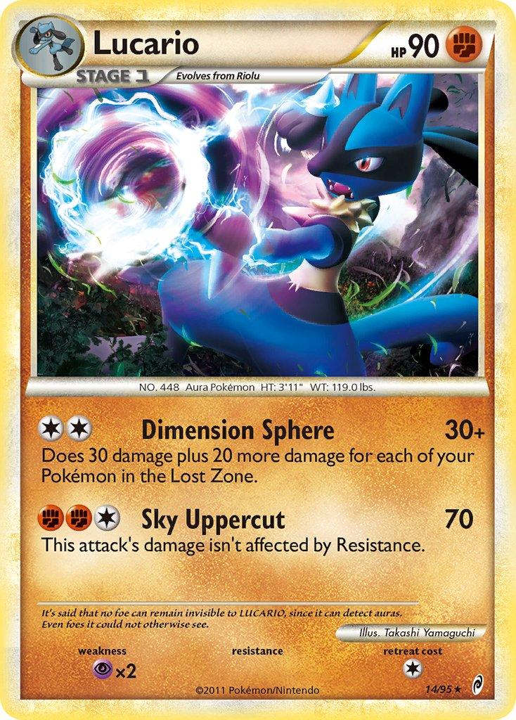 Lucario (14/95) (Cracked Ice Holo) (Theme Deck Exclusive) [HeartGold & SoulSilver: Call of Legends] - Trinity Hobby