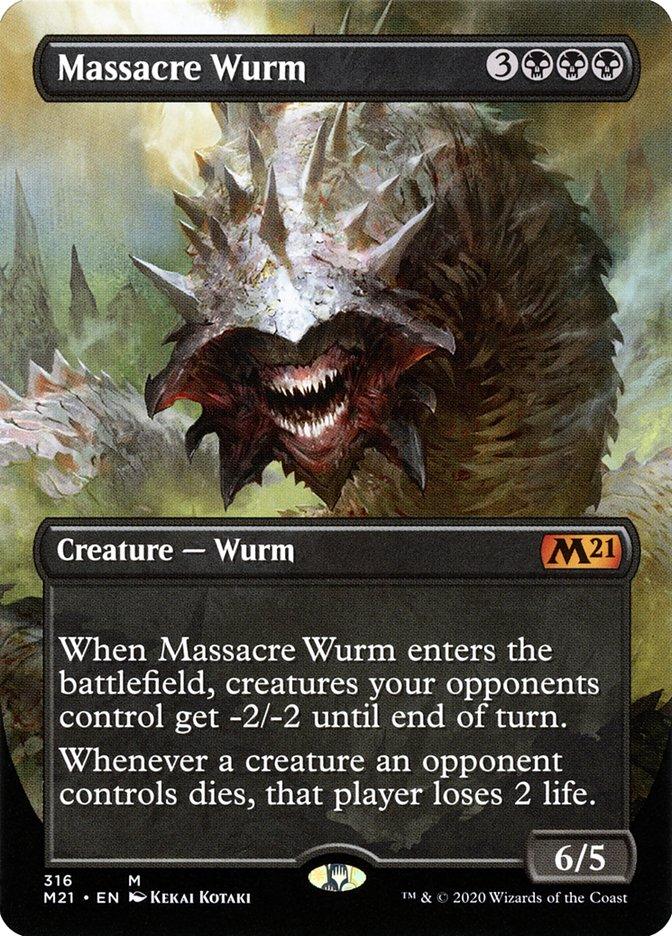 Massacre Wurm (Borderless Alternate Art) [Core Set 2021] - Trinity Hobby