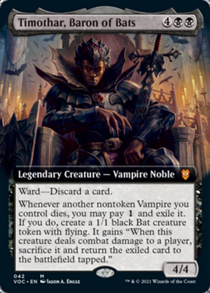 Timothar, Baron of Bats (Extended Art) [Innistrad: Crimson Vow Commander] - Trinity Hobby