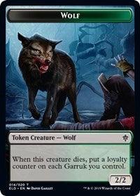 Wolf // Food (17) Double-Sided Token [Throne of Eldraine Tokens] - Trinity Hobby