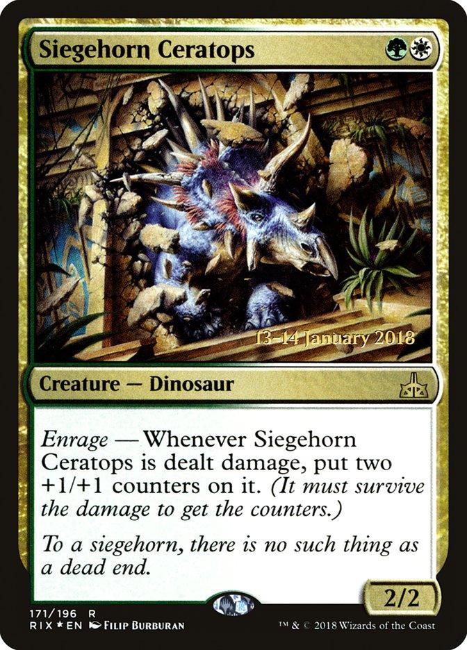 Siegehorn Ceratops [Rivals of Ixalan Prerelease Promos] - Trinity Hobby