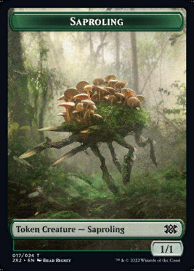 Saproling // Angel Double-Sided Token [Double Masters 2022 Tokens] - Trinity Hobby