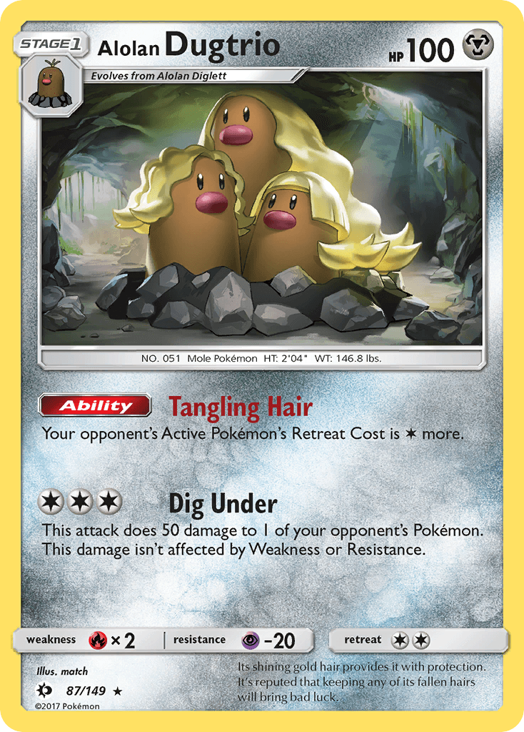Alolan Dugtrio (87/149) [Sun & Moon: Base Set] - Trinity Hobby