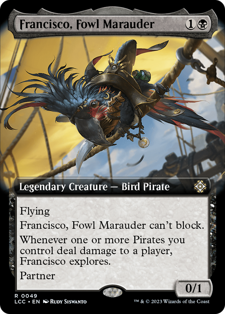 Francisco, Fowl Marauder (Extended Art) [The Lost Caverns of Ixalan Commander] - Trinity Hobby