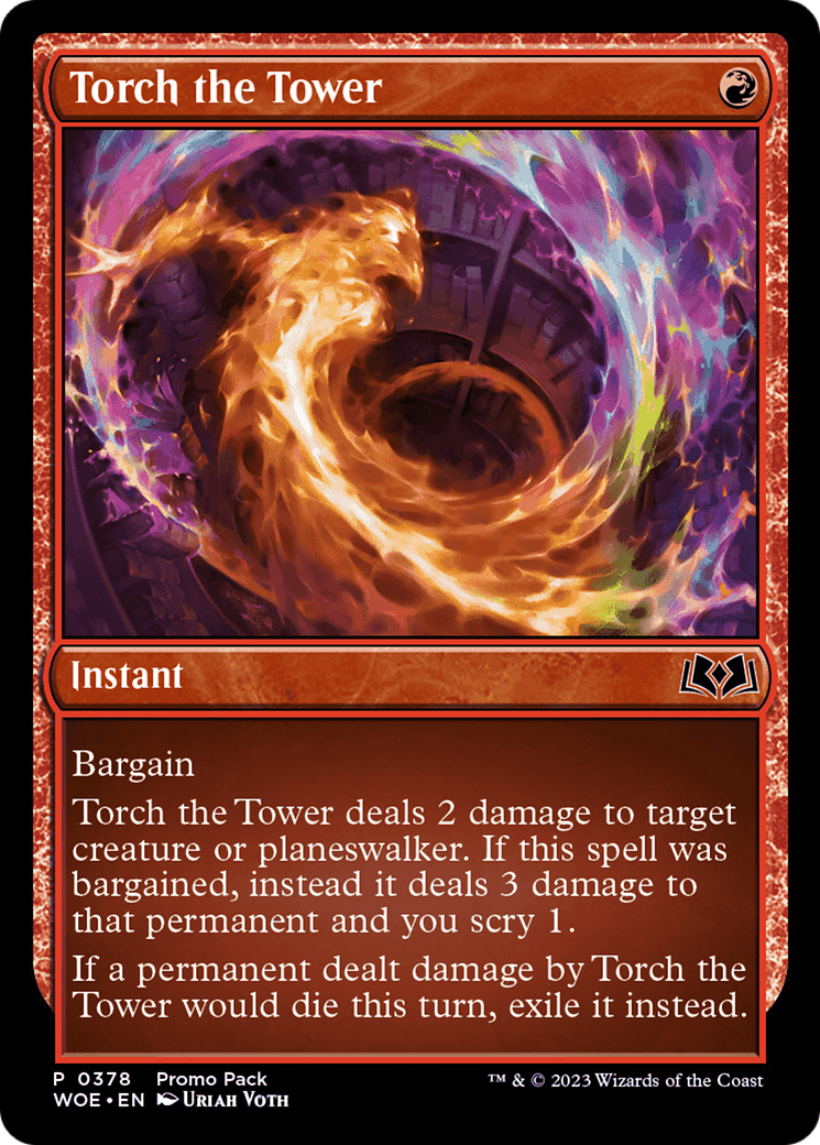 Torch the Tower (Promo Pack) [Wilds of Eldraine Promos] - Trinity Hobby