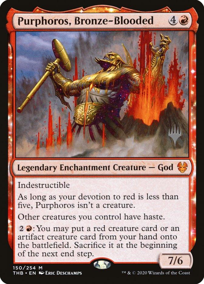 Purphoros, Bronze-Blooded (Promo Pack) [Theros Beyond Death Promos] - Trinity Hobby