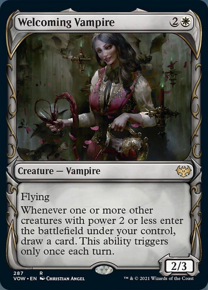 Welcoming Vampire (Showcase Fang Frame) [Innistrad: Crimson Vow] - Trinity Hobby