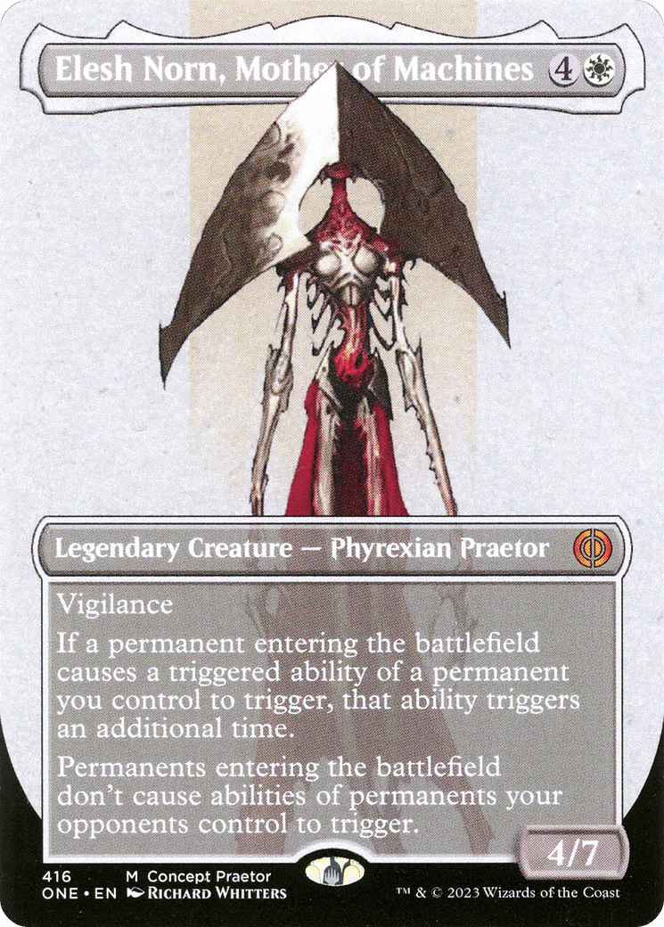 Elesh Norn, Mother of Machines (Borderless Concept Praetors) [Phyrexia: All Will Be One] - Trinity Hobby