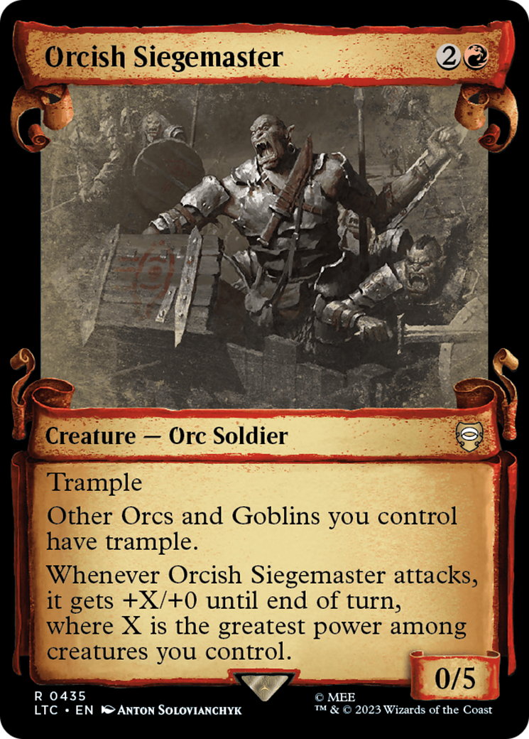 Orcish Siegemaster [The Lord of the Rings: Tales of Middle-Earth Commander Showcase Scrolls] - Trinity Hobby