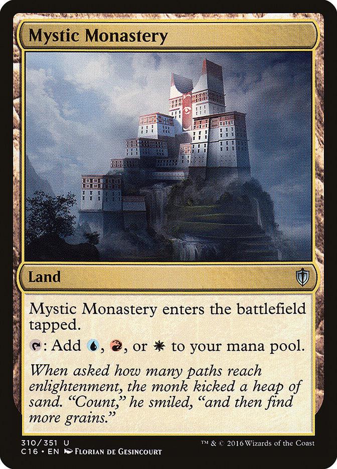 Magic: The Gathering Mystic Monastery Commander 2016 MTG single card with artwork and card details visible.