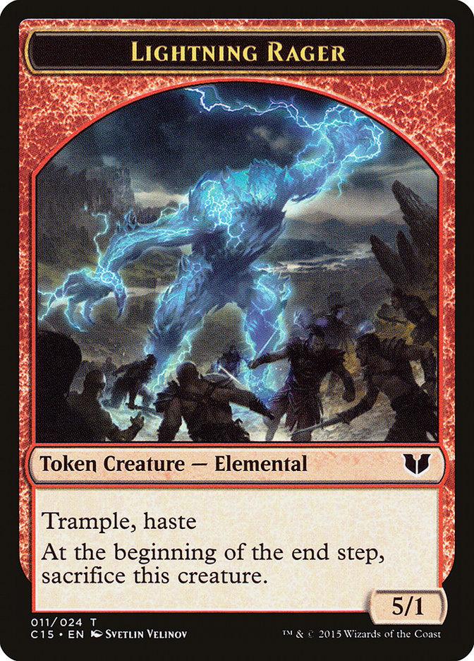 Lightning Rager // Lightning Rager Double-Sided Token [Commander 2015 Tokens] - Trinity Hobby